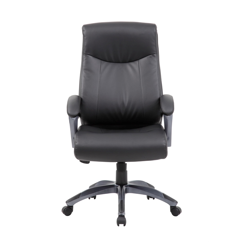 Scranton & Co Double Layer LeatherPlus Executive Chair in Black