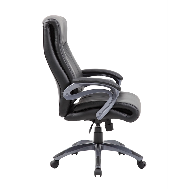 Scranton & Co Double Layer LeatherPlus Executive Chair in Black