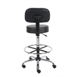 Scranton & Co Vinyl Mid-Back Medical/Drafting Stool with Chrome Footring - Black