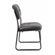 Scranton & Co LeatherPlus Guest Chair with Contoured Lumbar Support in Black