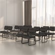 Scranton & Co LeatherPlus Guest Chair with Contoured Lumbar Support in Black