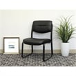 Scranton & Co LeatherPlus Guest Chair with Contoured Lumbar Support in Black