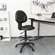 Scranton & Co Adjustable Arm Faux Leather Drafting Stool with 27