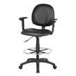 Scranton & Co Adjustable Arm Faux Leather Drafting Stool with 27
