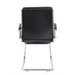 Scranton & Co CaressoftPlus Mid-Back Executive Guest Chair in Black