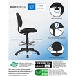 Scranton & Co Contoured Fabric Drafting Stool with 20