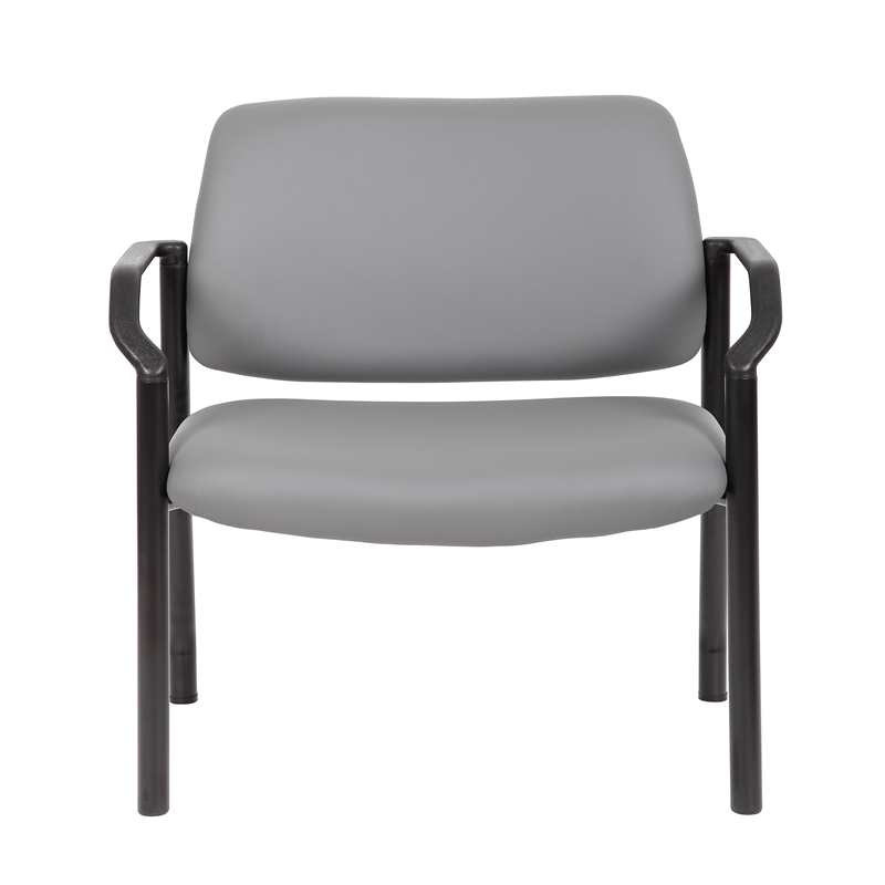 Scranton & Co Steel Guest Chair with 500 lb. Weight Capacity in Gray