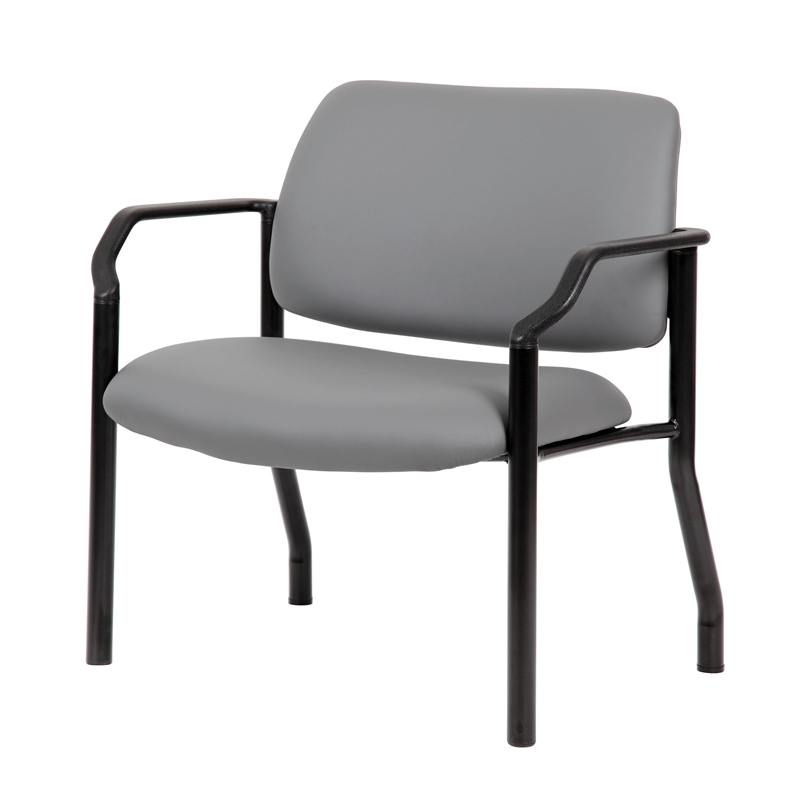 Scranton & Co Steel Guest Chair with 500 lb. Weight Capacity in Gray