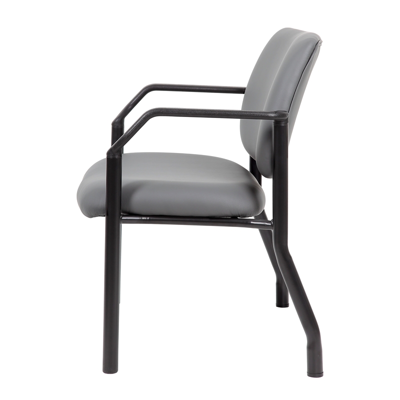 Scranton & Co Steel Guest Chair with 500 lb. Weight Capacity in Gray
