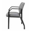 Scranton & Co Steel Guest Chair with 500 lb. Weight Capacity in Gray