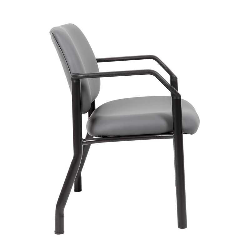 Scranton & Co Steel Guest Chair with 500 lb. Weight Capacity in Gray