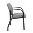 Scranton & Co Steel Guest Chair with 500 lb. Weight Capacity in Gray