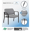Scranton & Co Steel Guest Chair with 500 lb. Weight Capacity in Gray