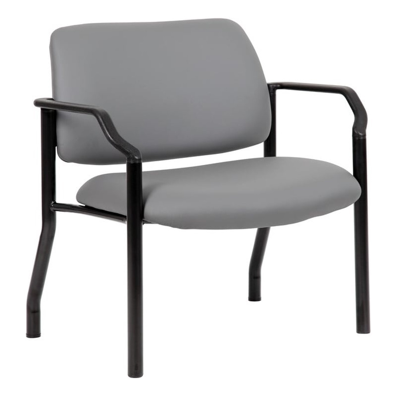 Scranton & Co Steel Guest Chair with 500 lb. Weight Capacity in Gray