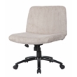 Scranton & Co Criss Cross Corduroy Desk Chair with Adjustable Height in Beige