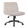Scranton & Co Criss Cross Corduroy Desk Chair with Adjustable Height in Beige