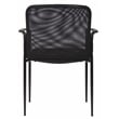 Scranton & Co Stackable Guest Chair with Tapered Legs and Arms in Black