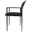 Scranton & Co Stackable Guest Chair with Tapered Legs and Arms in Black