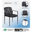 Scranton & Co Stackable Guest Chair with Tapered Legs and Arms in Black
