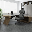 Scranton & Co High Back Flip Arm Vinyl Executive Chair in Black