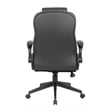 Scranton & Co High Back Flip Arm Vinyl Executive Chair in Black