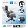 Scranton & Co High Back Flip Arm Vinyl Executive Chair in Black