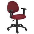 Scranton & Co Fabric Posture Office Chair with Adjustable Arms in Burgundy