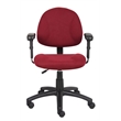 Scranton & Co Fabric Posture Office Chair with Adjustable Arms in Burgundy