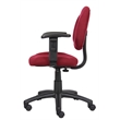 Scranton & Co Fabric Posture Office Chair with Adjustable Arms in Burgundy