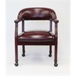 Scranton & Co Vinyl Executive Mobile Guest Chair with Casters in Burgundy