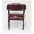 Scranton & Co Vinyl Executive Mobile Guest Chair with Casters in Burgundy