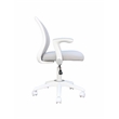 Scranton & Co Mesh Mid Back Task Chair with Flip-Up Arms in Grey/White