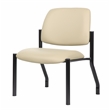 Scranton & Co Armless Vinyl Guest Side Chair with 400 lb. Capacity in Beige