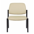 Scranton & Co Armless Vinyl Guest Side Chair with 400 lb. Capacity in Beige