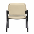 Scranton & Co Armless Vinyl Guest Side Chair with 400 lb. Capacity in Beige