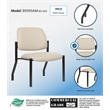 Scranton & Co Armless Vinyl Guest Side Chair with 400 lb. Capacity in Beige
