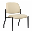Scranton & Co Armless Vinyl Guest Side Chair with 400 lb. Capacity in Beige