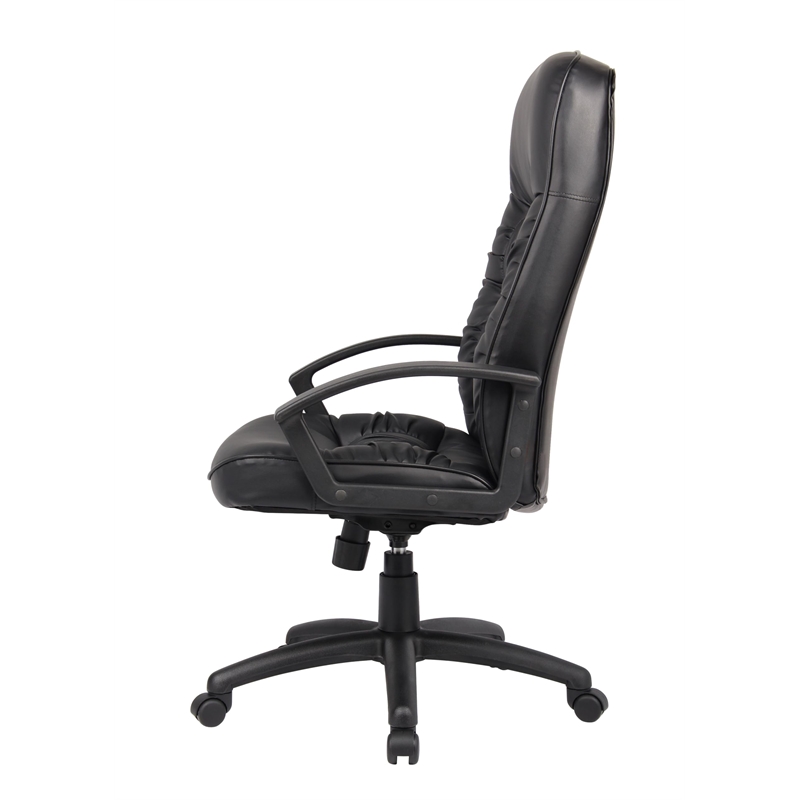 Scranton & Co LeatherPlus High Back Executive Chair with Tilt Lock in Black