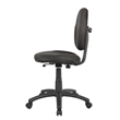 Scranton & Co Fabric Wide Seat Swivel Chair with Contoured Back in Black