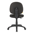Scranton & Co Fabric Wide Seat Swivel Chair with Contoured Back in Black