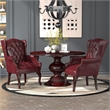 Scranton & Co Wingback Traditional Guest Chair with Nail Head Trim in Burgundy