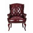 Scranton & Co Wingback Traditional Guest Chair with Nail Head Trim in Burgundy