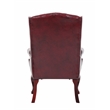 Scranton & Co Wingback Traditional Guest Chair with Nail Head Trim in Burgundy