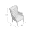 Scranton & Co Wingback Traditional Guest Chair with Nail Head Trim in Burgundy