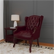 Scranton & Co Wingback Traditional Guest Chair with Nail Head Trim in Burgundy