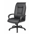 Scranton & Co LeatherPlus Spring Tilt Executive Chair with Pillow Top in Black