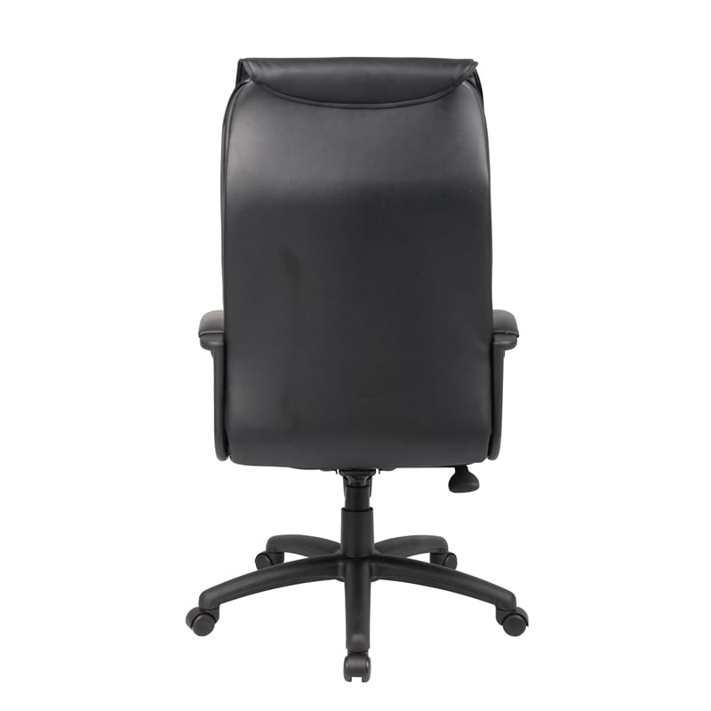 Scranton & Co LeatherPlus Spring Tilt Executive Chair with Pillow Top in Black