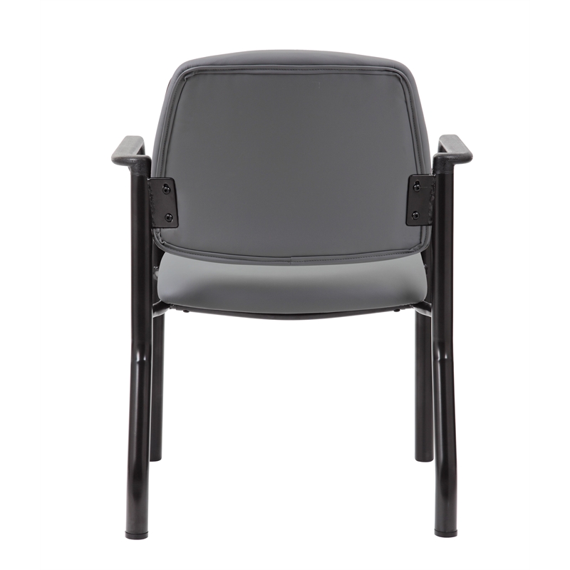 Scranton & Co Steel Guest Chair with 300 lb. Weight Capacity in Gray