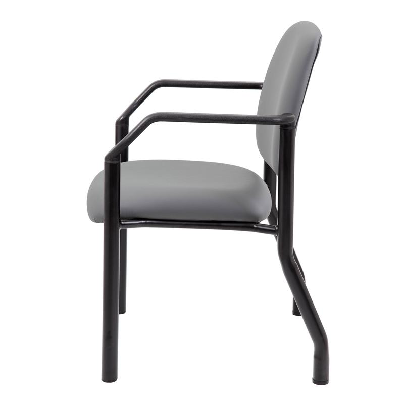 Scranton & Co Steel Guest Chair with 300 lb. Weight Capacity in Gray