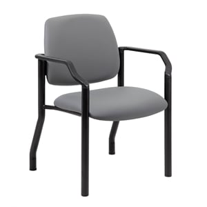 Scranton & Co Steel Guest Chair with 300 lb. Weight Capacity in Gray